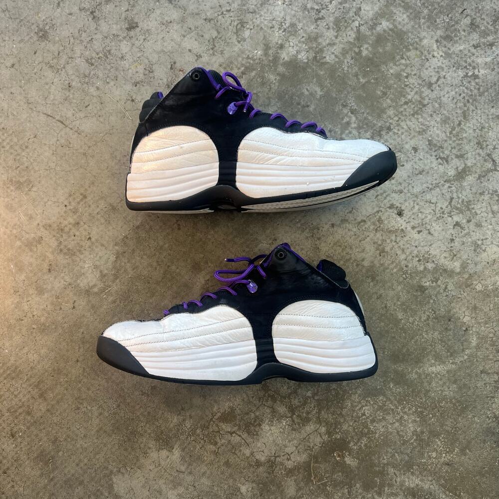Jordan Pro Strong White Court Purple Size 8 Retro Basketball Sneaker - Picture 5 of 8